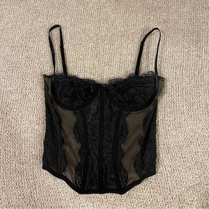 Urban outfitters black corset top